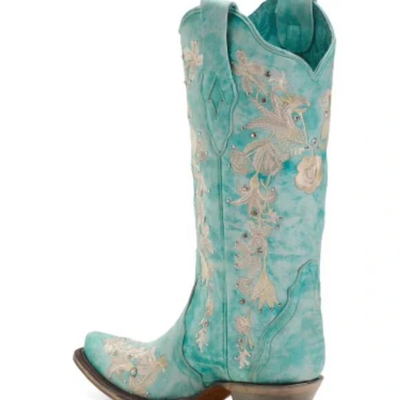 CORRAL BOOTS
Leather Embroidered Floral Western Boots 7.5 turquoise - Picture 2 of 10